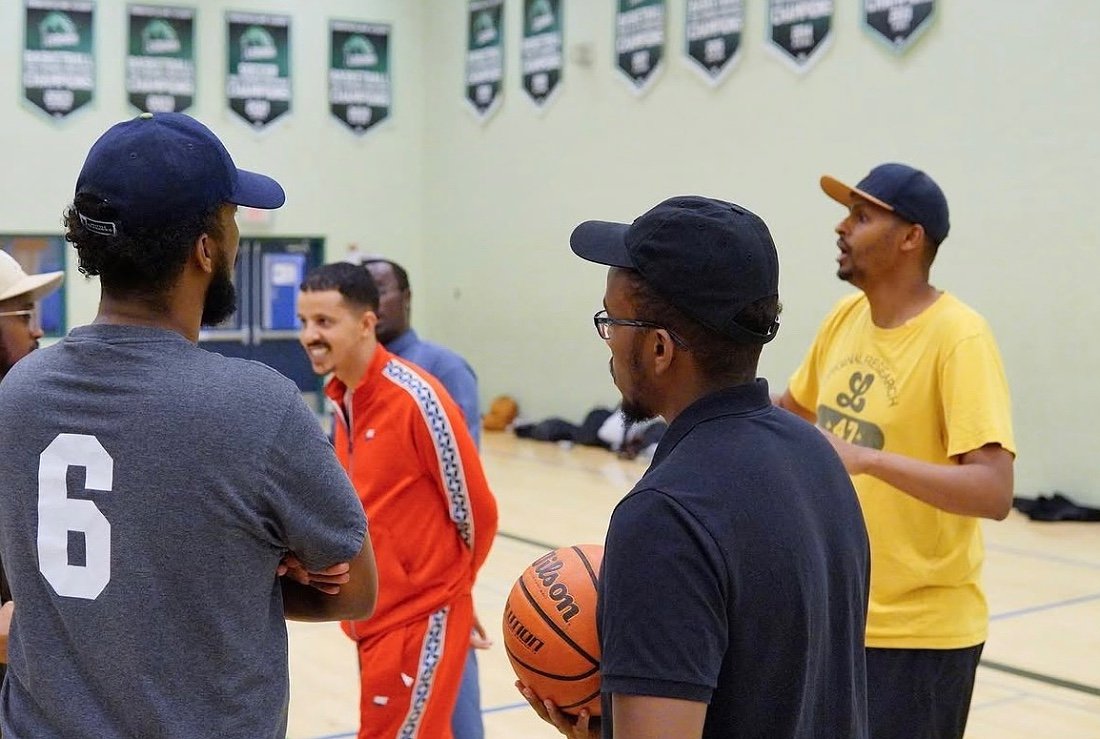 Brothers gathering for basketball at the centre